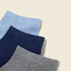 Lot de 3 paires de chaussettes bleu gris homme