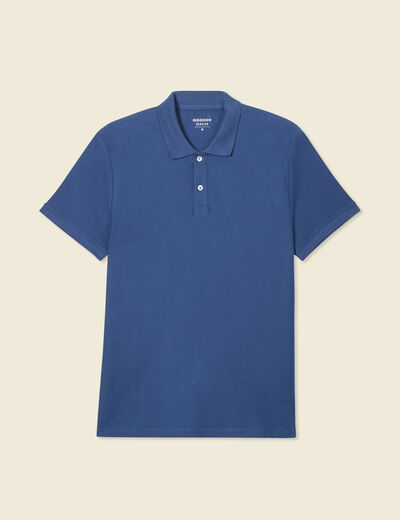 Polo manches courtes bleu foncé homme