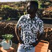 Chemise manches courtes vert kaki homme