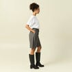 Bermuda large taille haute gris femme