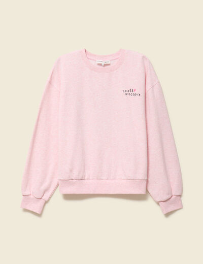 Sweat Atelier Beguin x Bonobo rose poudr&eacute;e femme