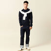 Pull éco-responsable bleu foncé homme