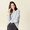 Pull manches longues bleu ciel femme