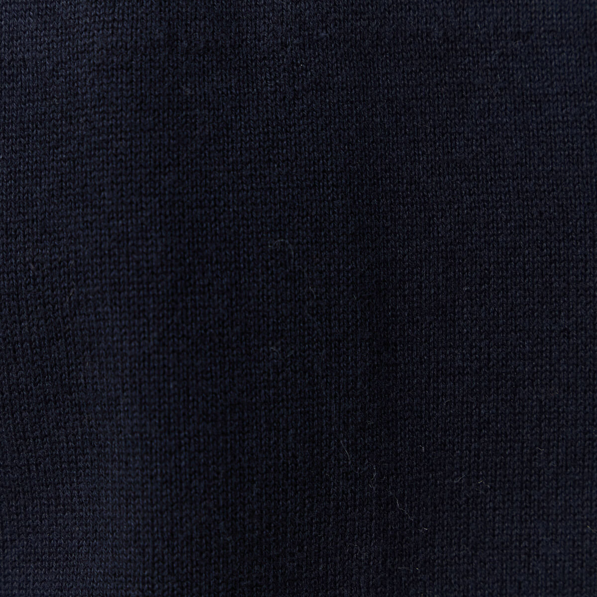 Pull col rond manches longues en coton bleu fonc&eacute; homme