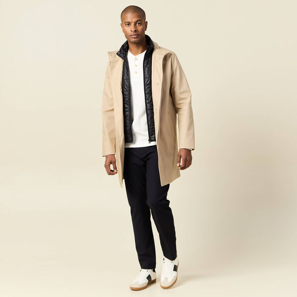 trench mi long col montant gris homme Trench mi-long col montant gris homme