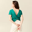T-shirt manches courtes vert turquoise femme