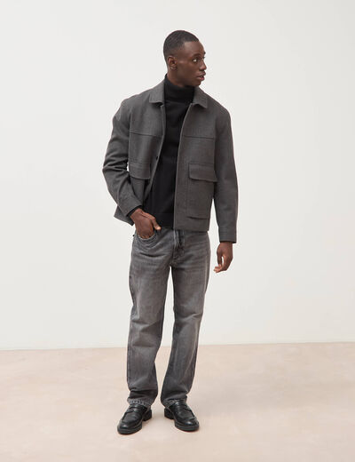 Pull manches longues noir homme