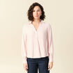 Blouse manches longues rose clair femme