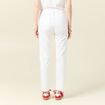 Jeans girlfriend taille haute denim blanc femme