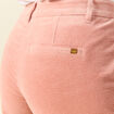 Pantalon chino velours côtelé rouge clair femme