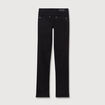 Jeans regular 5 poches denim noir femme