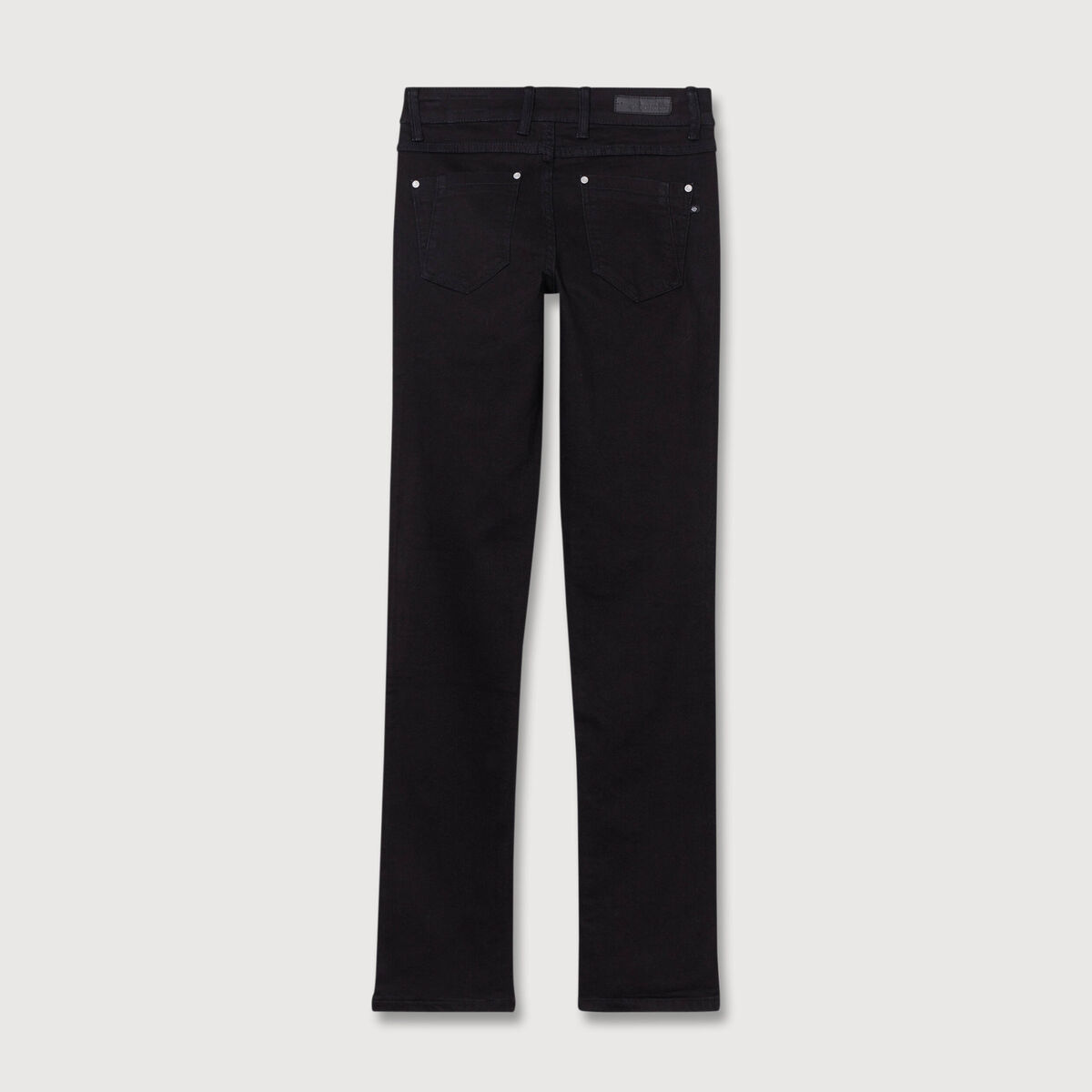Jeans regular 5 poches denim noir femme