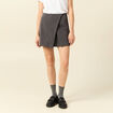 Jupe-short taille haute gris femme
