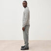 Pull droit tweed manches longues gris homme
