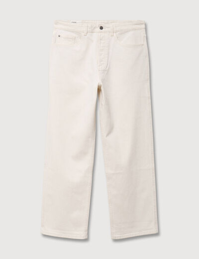 Jeans large 5 poches longueur 32 ecru homme