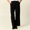Pantalon large élastiqué noir femme