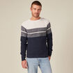 Pull manches longues fabriqué en France ecru homme