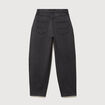Jeans barrel taille haute 7/8&egrave;me denim gris femme