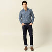 Chemise manches longues bleu homme