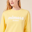 Sweat éco-responsable jaune fluo femme