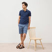 Bermuda bleu gris homme