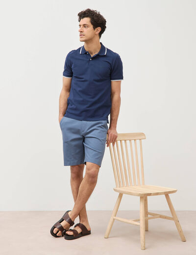 Bermuda bleu gris homme
