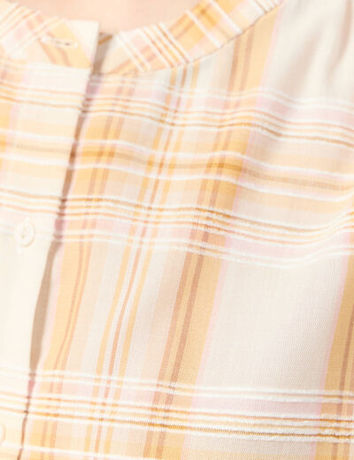 Chemise manches longues creme femme