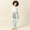 Pull col rond Atelier Beguin x Bonobo ecru femme