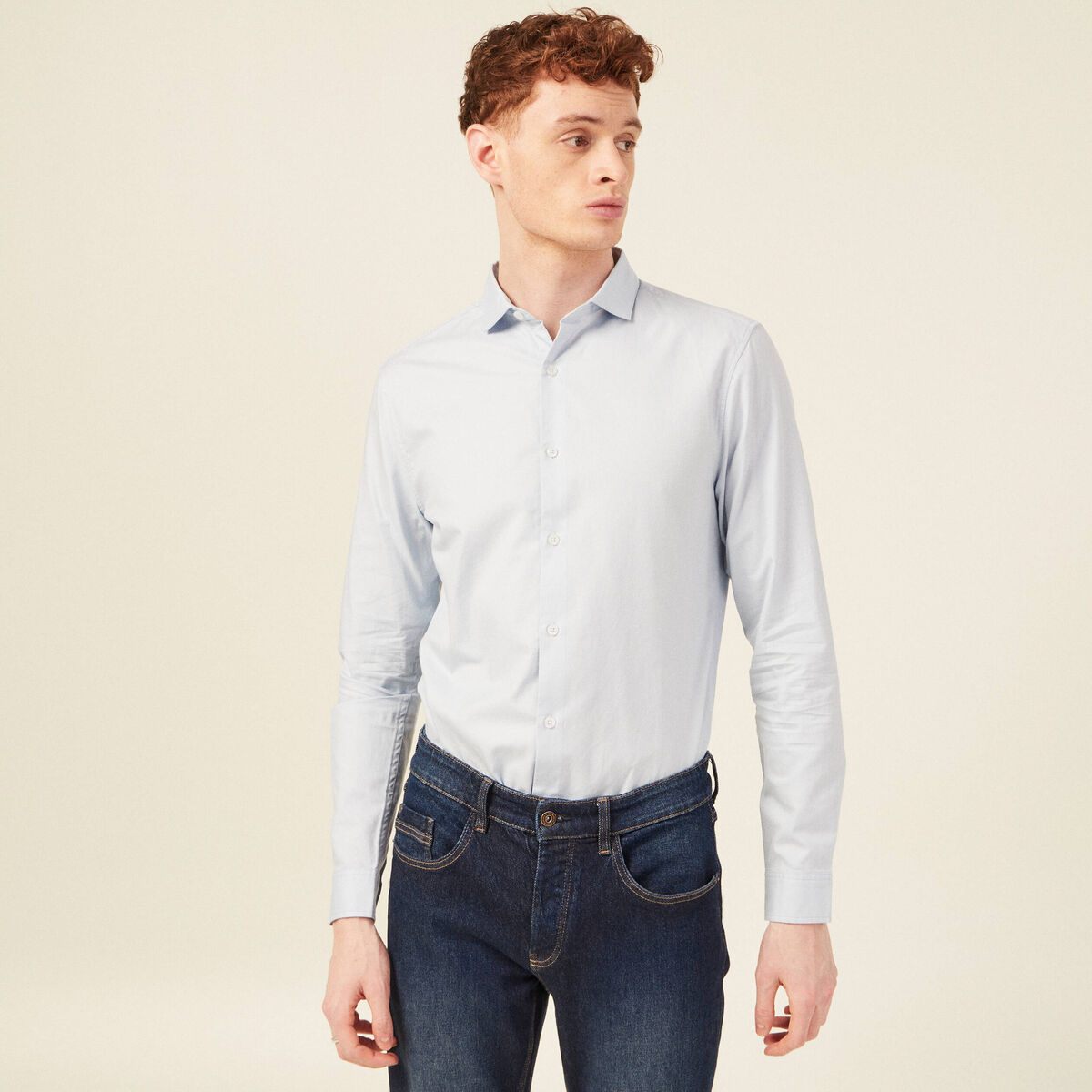 Chemise éco-responsable bleu ciel homme