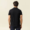 Polo cintr&eacute; en coton manches courtes noir homme