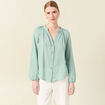 Chemise manches longues vert pastel femme