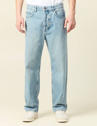 Jeans large 5 poches denim dirty homme