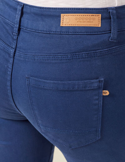 Pantalon slim 7/8ème bleu marine femme
