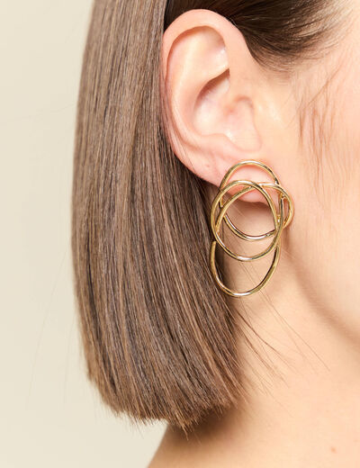 Boucles d'oreilles couleur or femme