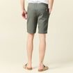 Short droit avec cordon vert kaki homme
