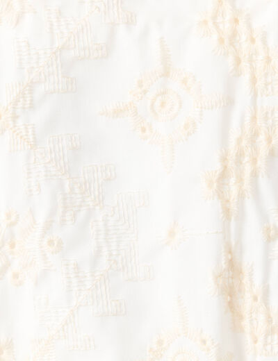 Veste broderie anglaise ecru femme