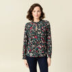 Blouse manches longues noir femme
