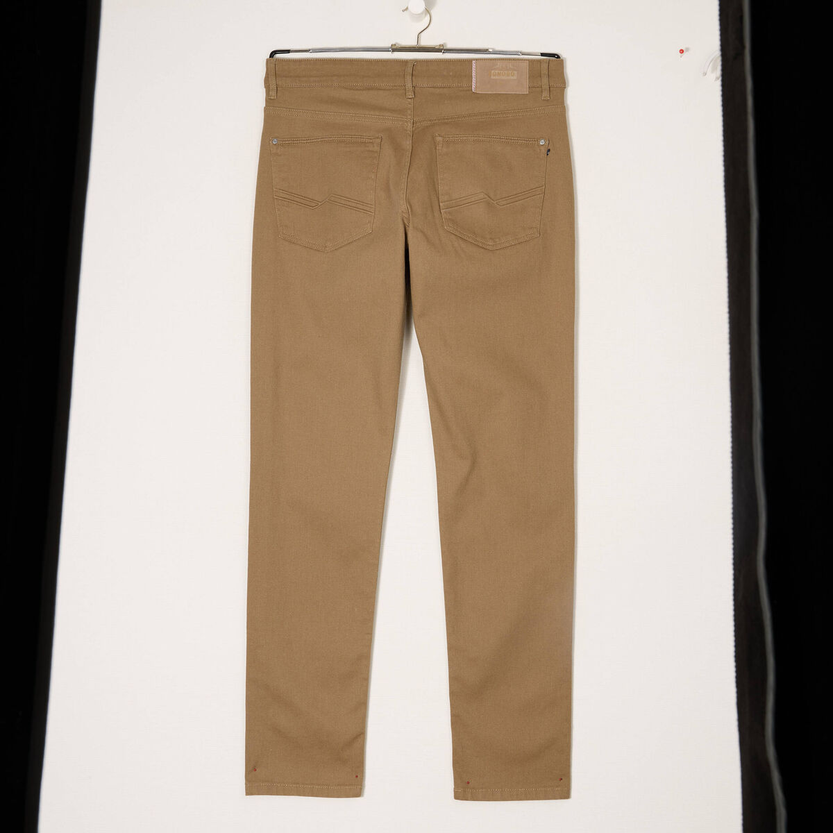 Jeans slim vert kaki homme