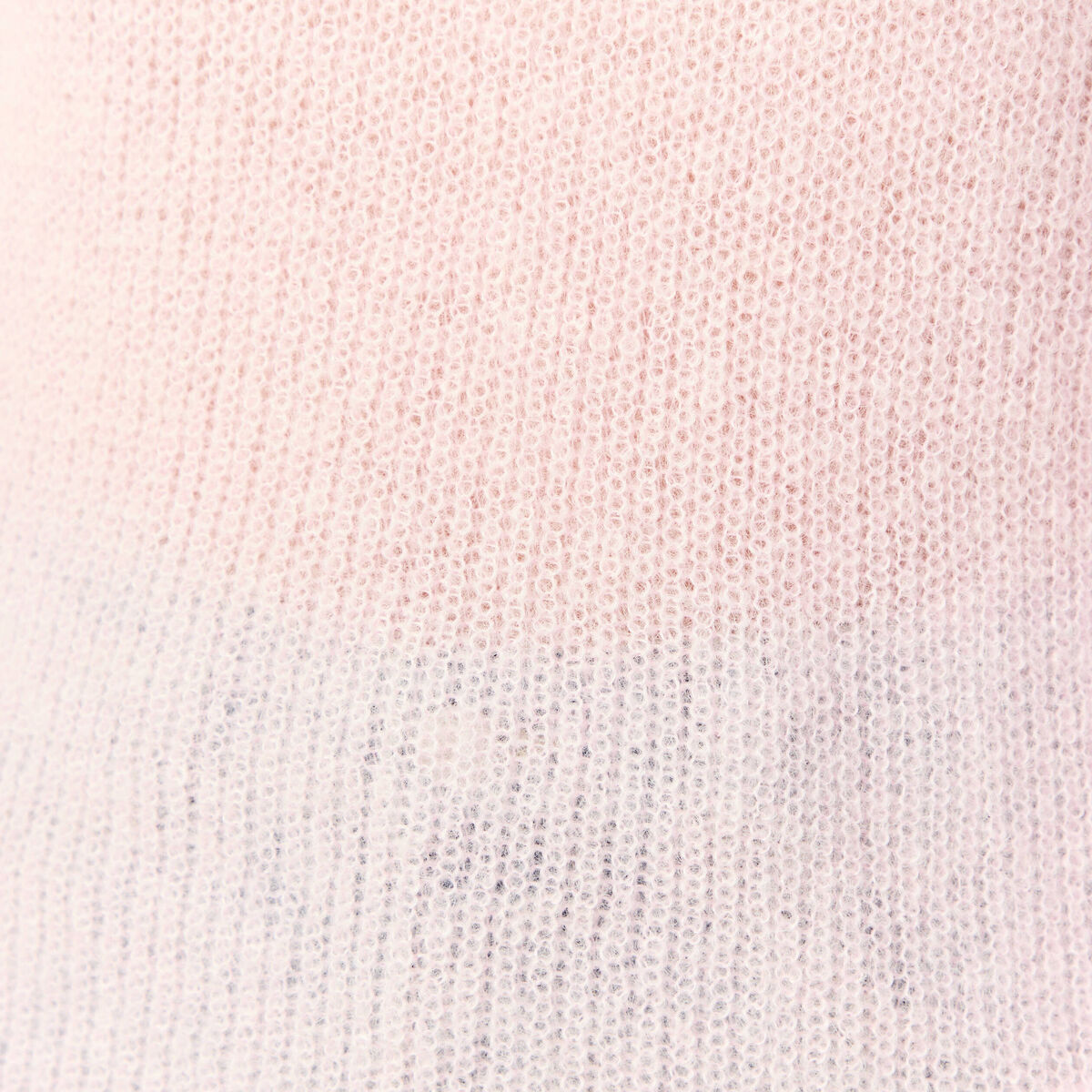 Pull manches longues col rond rose femme