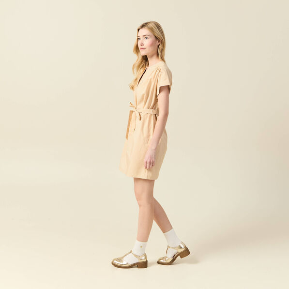 robe droite ceinturee jaune femme Robe droite ceinturée jaune femme