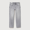 Jeans large longueur 34 en coton denim snow gris homme