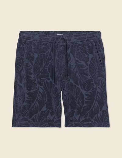 Bermuda large à coulisse bleu marine homme