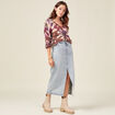 Pull manches longues violet femme