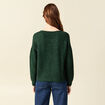 Gilet oversize manches longues vert fonc&eacute; femme