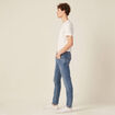 Jeans homme slim effet used denim double stone homme