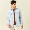 Surchemise en jean denim snow bleach homme