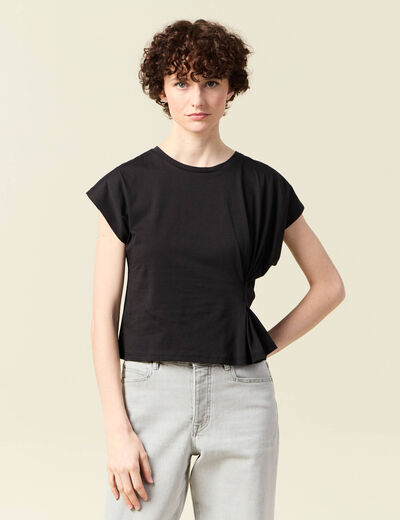 T-shirt manches courtes noir femme