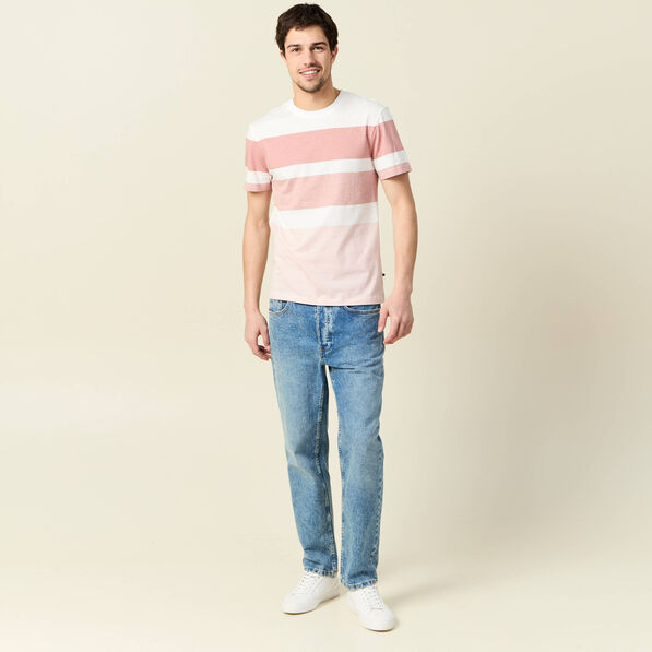 T-shirt manches courtes rose pastel homme