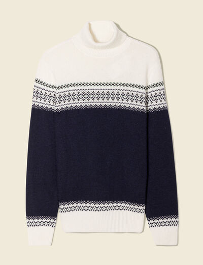 Pull manches longues vert kaki homme