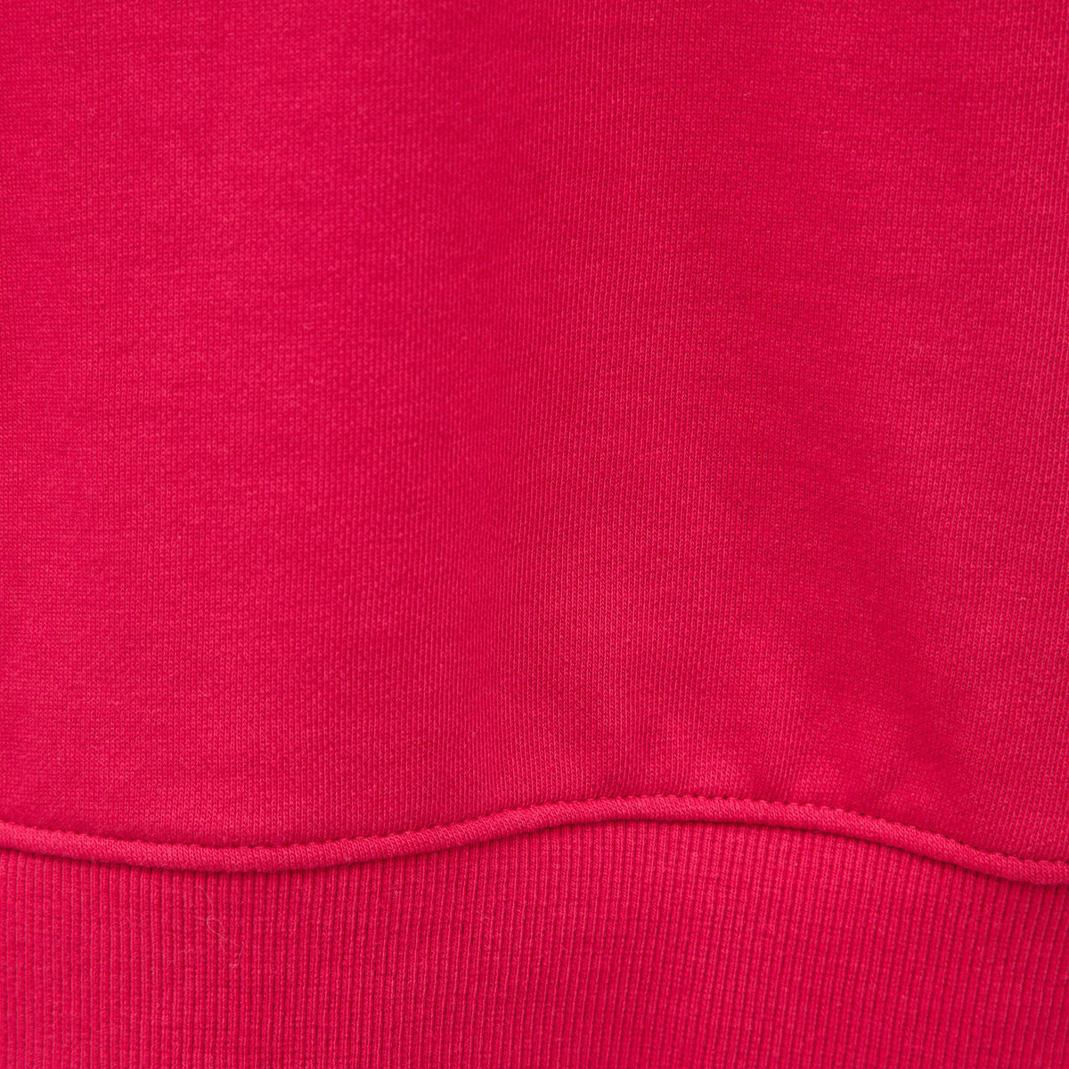 Sweat droit col rond manches longues rouge clair femme